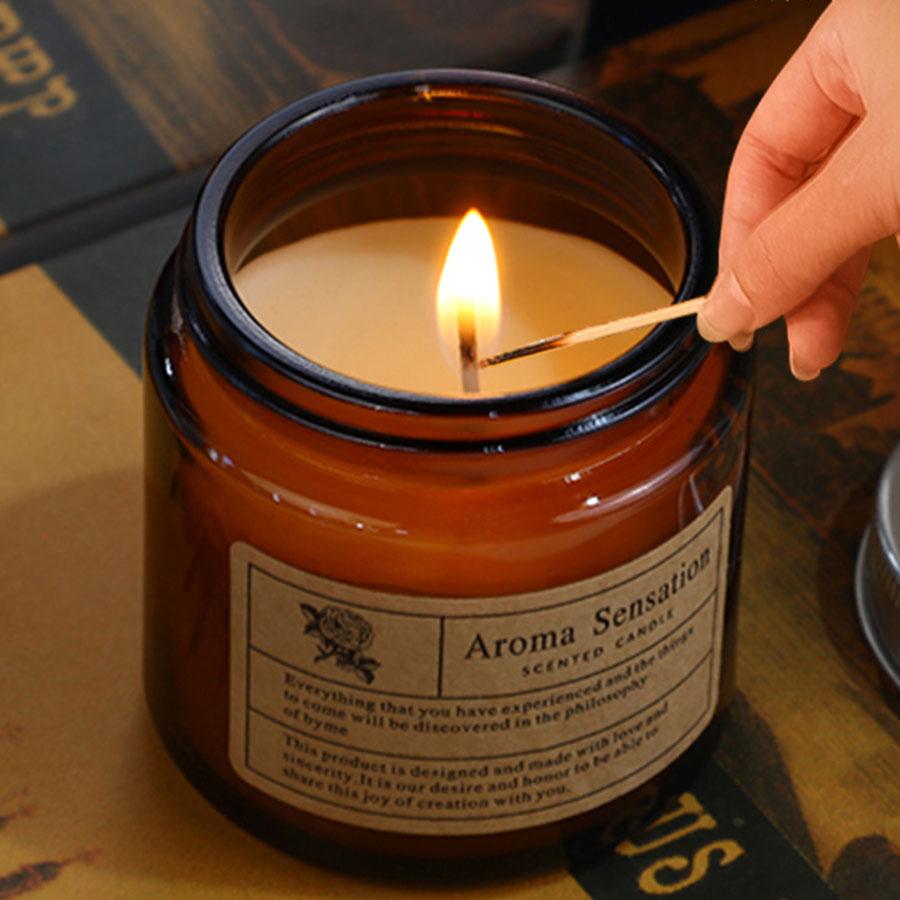 Handmade Aromatherapy Candles, Niche Tea Colored Cups, Smoke-free Romantic Scented Candles, Souvenir Ornaments