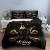 Royal Skull Themed Decor Set Soft Comfortable Duvet Cover Bedding Set Included 1*Duvet Cover & 2*Pillowcases, Gift