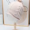 Autumn and Winter High-quality Wool Fashion Crimping Temperament Versatile Pullover Hat Solid Color Simple Warm Elegance Stacking Hat