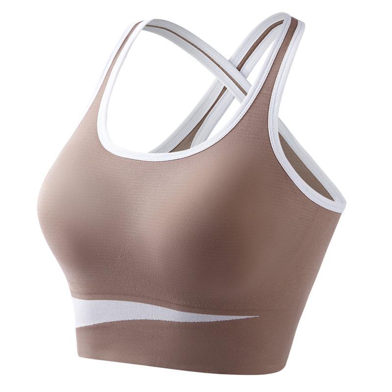 Color Bump Lauf-Sport-BH Fitness Stoßdämpfender Yoga-BH Crossback-Sport-BH Damen