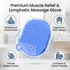 Body Massage Roller Ball Glove Ergonomic Handheld Water Proof Portable Muscle Relaxation Lymphatic Gloves Blue