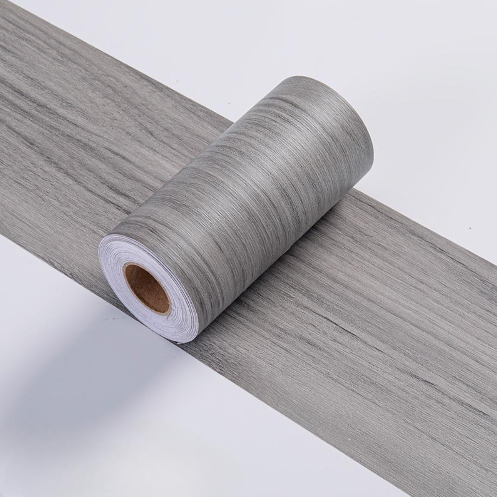 1PC 5mx10cm/20cm Imitation Wood Grain Door Frame Decoration Sticker,Bedroom and Living Room Wall Stickers,Floor Decoration Lines