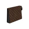 Louis Vuitton Poche Toilette 26 Kulturtasche Klassisches Monogramm-Design Beschichtetes Canvas Mit Lederbesatz Unisex Kulturtasche Braun M46037