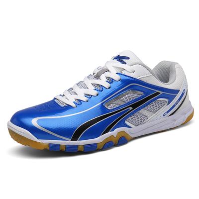 Zapatos Profesionales de Tenis de Mesa para Hombres y Mujeres Rojo Azul Ligeros Zapatos de Ping Pong para Damas Amortiguación Antideslizante Zapatillas de Bádminton para Hombre