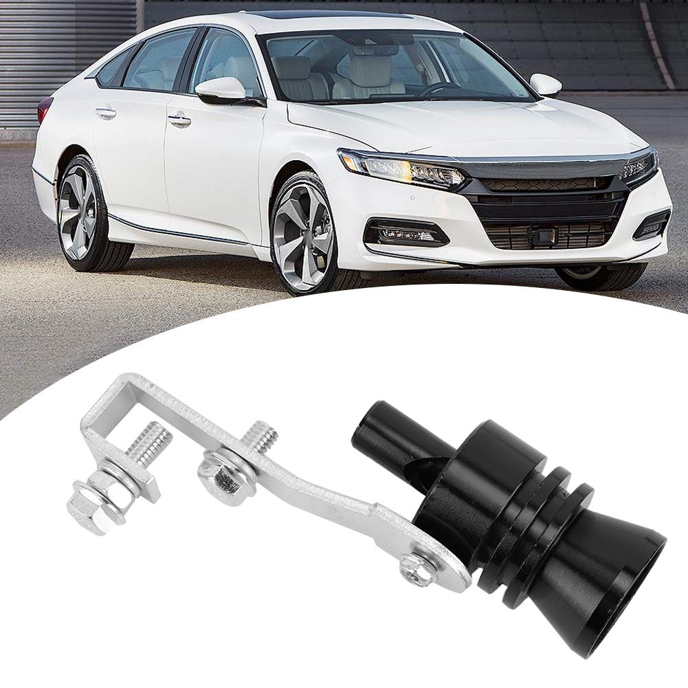 1 x Turbo Sound Simulator Pfeife, Qii lu Aluminiumlegierung Turbo Sound Pfeife Schalldämpfer Auspuffrohr Simulator Pfeife Passform (Schwarz)