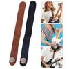 2 Stück/Packung Gitarrenkopfplatten-Gurtband-Krawatte Braun Schwarz Verfügbar Einfache Anwendung Gitarren Ukulelen Bass Halsgurt PU-Leder Sichere Verriegelung ZYF