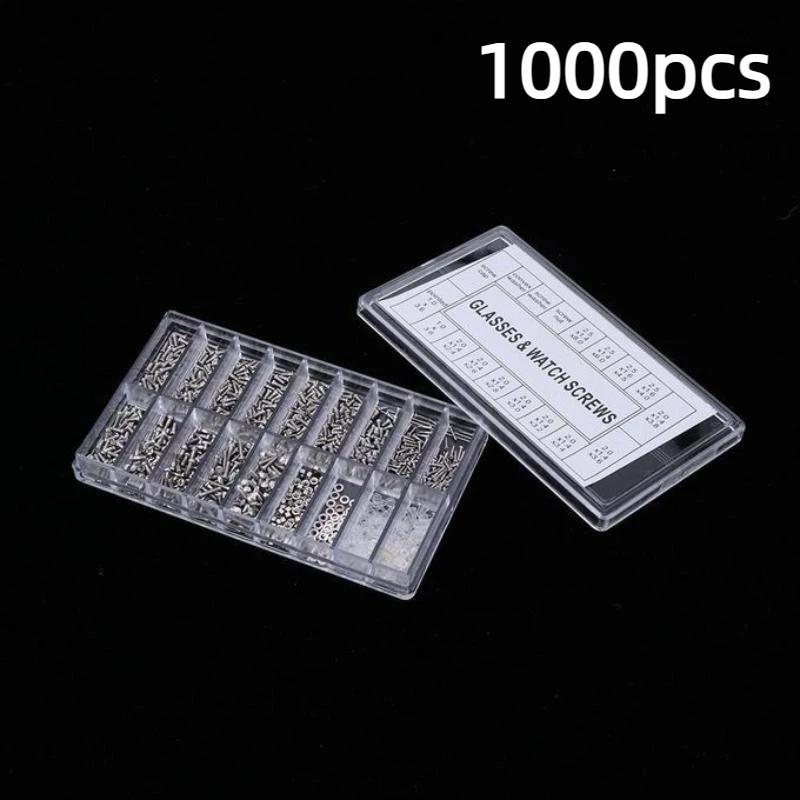 1000Pcs/Box Eyeglass Accessories Pm Round Eyeglass Screws Screw Washers Small Repair Screws