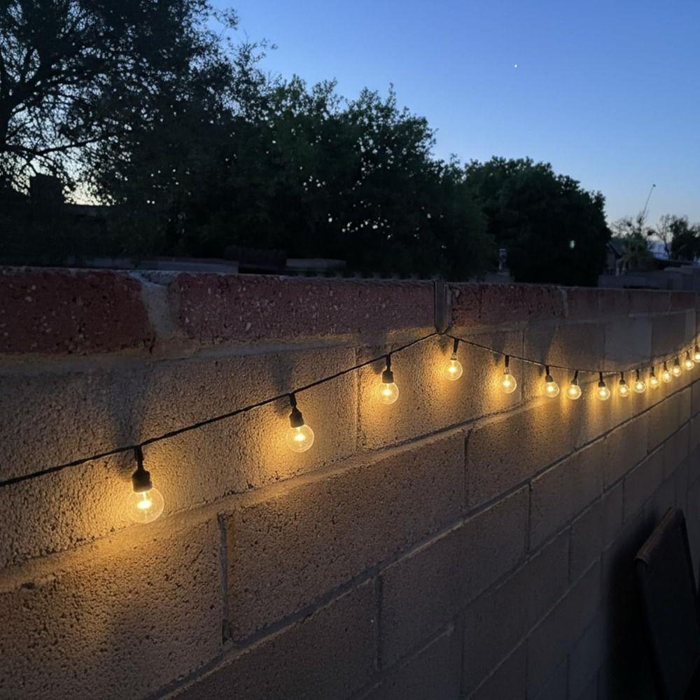 4Pcs No Drill Outdoor Light String Hooks Adjustable String Light Hangers  Cinder Block
