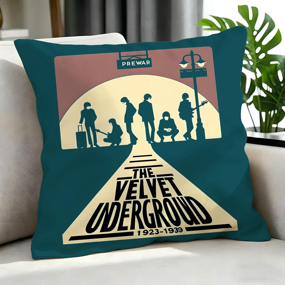 Rock The Velvet Underground Cushion Cover Cushion Cover Set 4Pcs 50X50 45X45 40X40 Pillowcase Decorative Sofa Home Decor