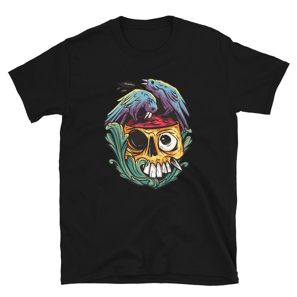 

Skull Crows Eating Brain T-Shirt S разноцветный
