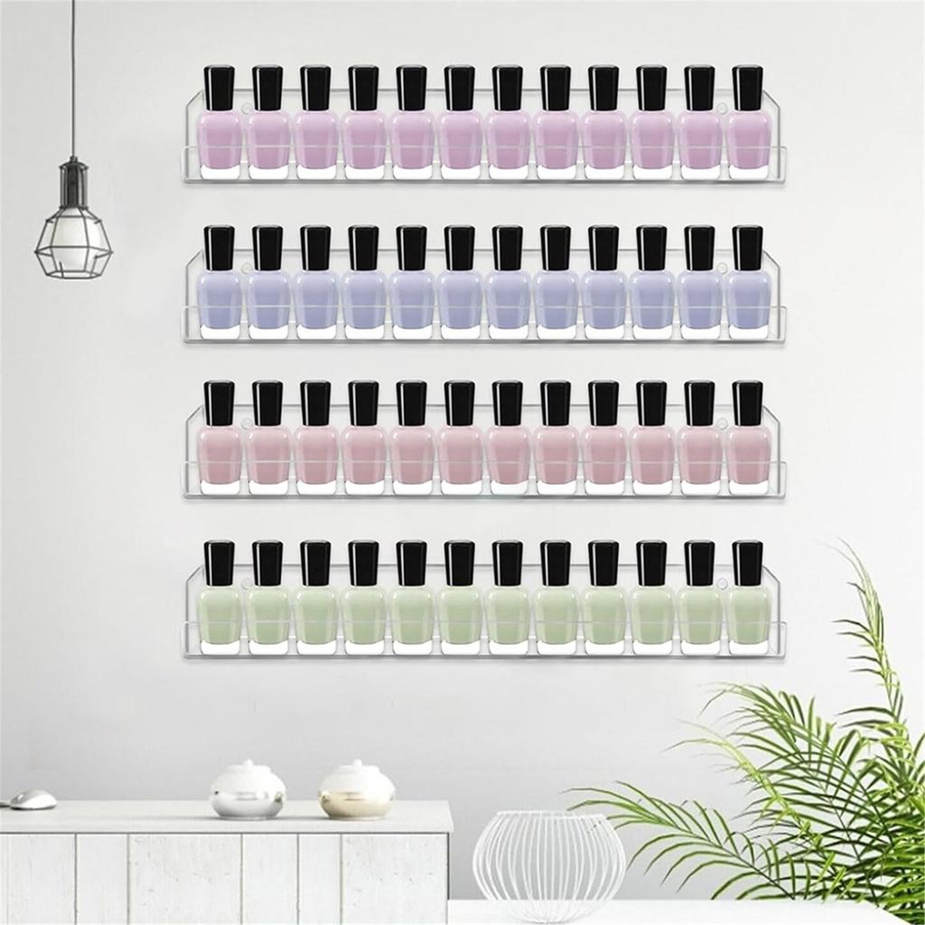 Acrylic Bathroom Shelves 15x1.3Inch Thick Acrylic Shelves Wall Mounted Versatile Floating Shelves Storage and Display