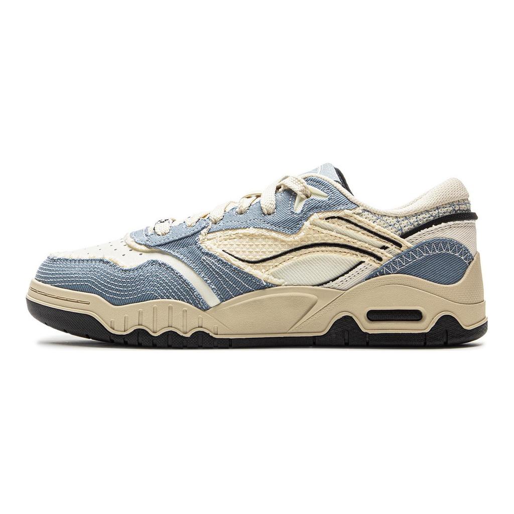 Li Ning Moon White 3 Skateboard Shoes Men's Low top Blue With White Lettering AGCV077-3