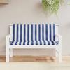 VidaXL Garden Bench Cushions Set of 2 Blue and White Stripes 361690