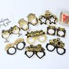 Black Gold Birthday Paper Glasses Happy 18th 40th 50th 60th Birthday Party Decoration 18 40 50 60 Year Party Supplies Photo Prop