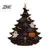 Skeleton Wall Decor for Home Halloween Tree Acrylic Hanging Ornament, Pumpkin Ghost Skull Seasonal Ornaments Decor, Spooky Pendant Party Home, Festive
