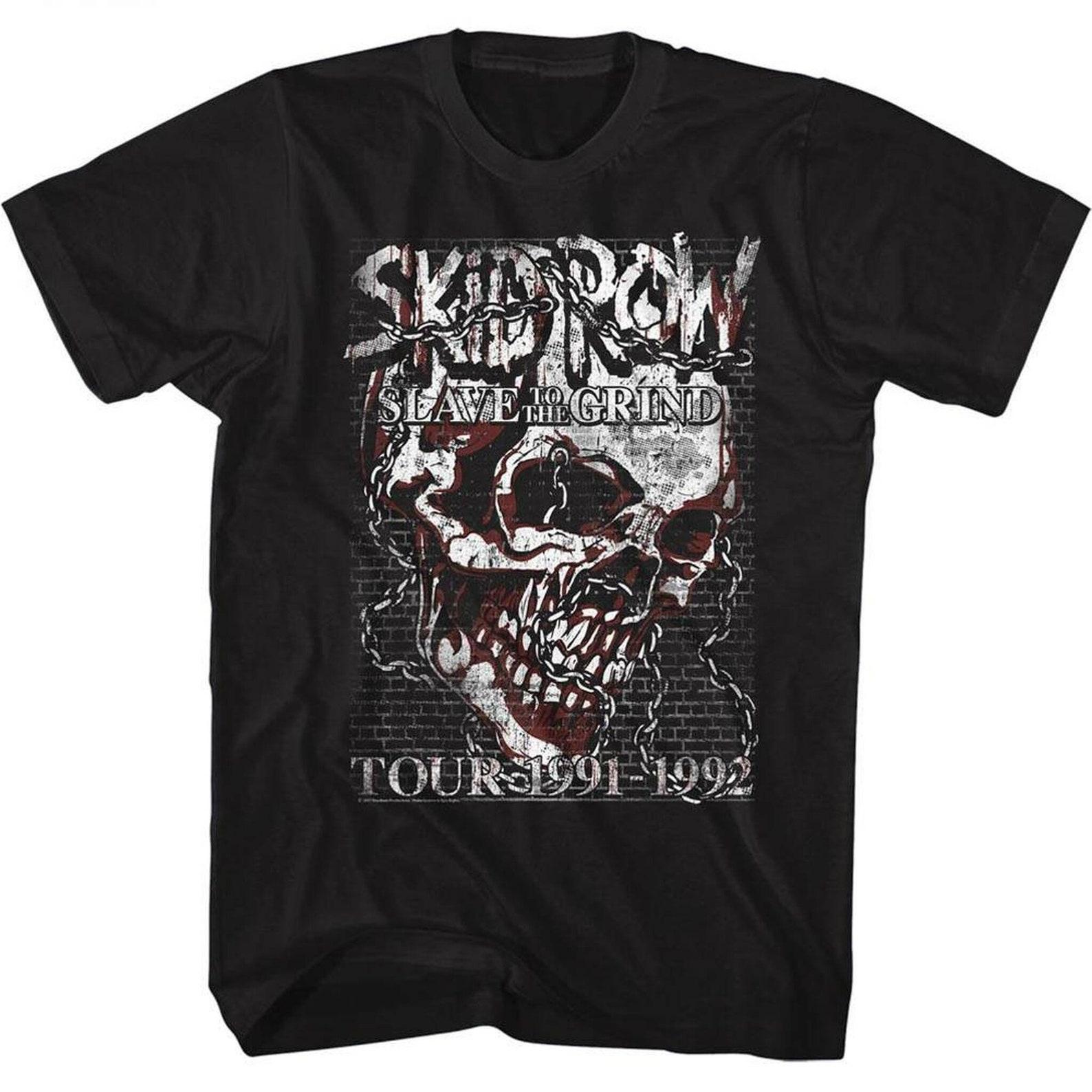 Skid Row Skull Chain Black Adult T-Shirt M
