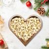 Heart Patterned Wood Serving Tray Heart-shaped Wooden Serving Tray Heart-shaped Walnut Nut Tray Set for Dining Table for Snacks