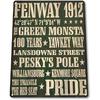 JIUFOTK Vintage Tin Sign Fenway Baseball Red Sox Metal Sign Store Shop Bar Cafe Club Wall Decor Plaque Metal Poster 8x12 Inch N Poster