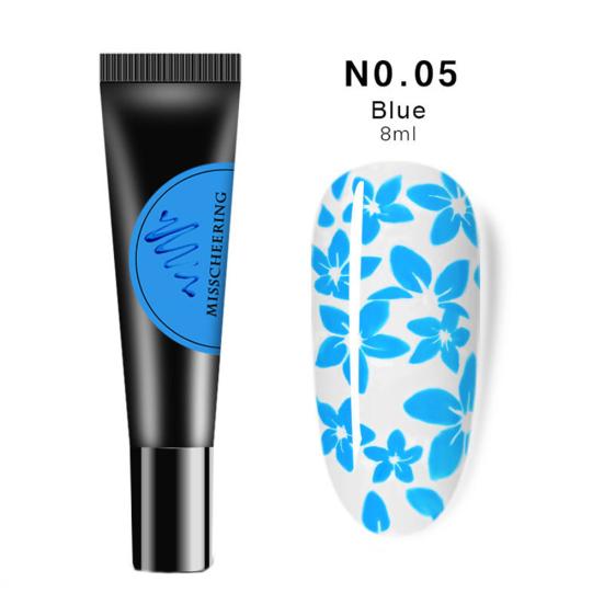 Estampado Impresión Gel Pintado Plantilla Semipermanente Remojable Esmalte de Uñas Nail Art