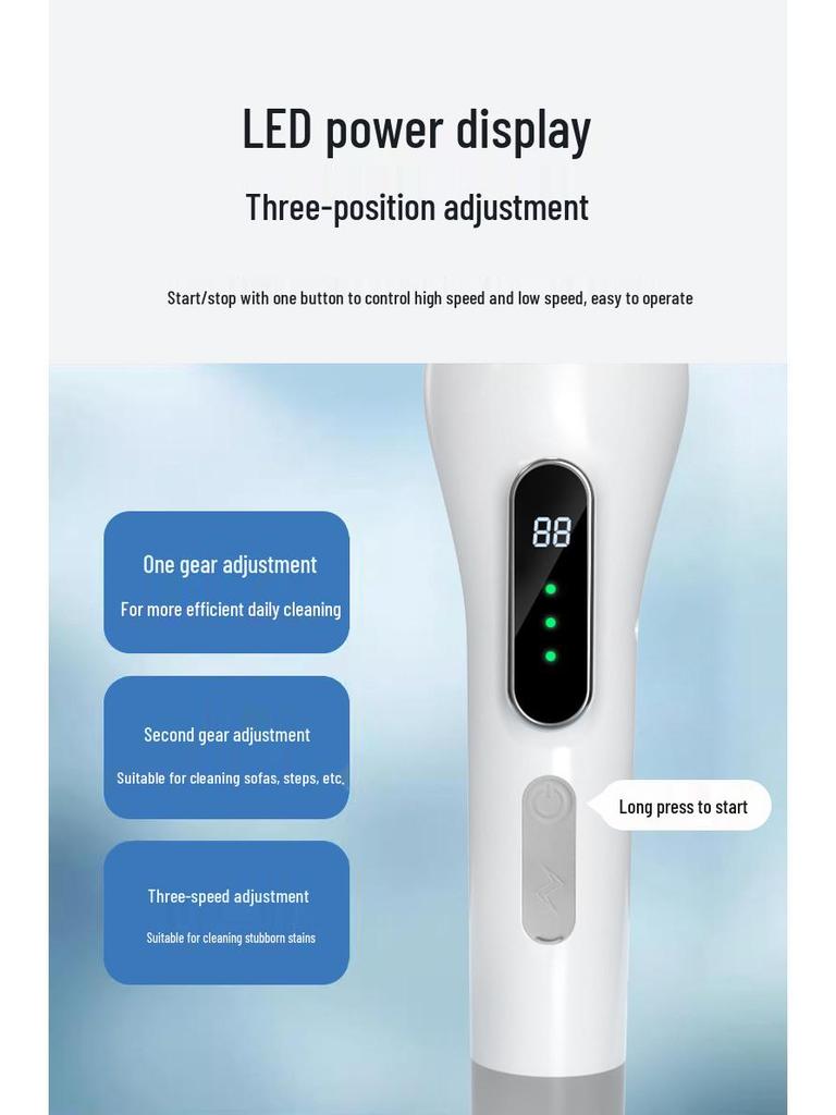 Multi-Speed Electric Cleaning Brush for Kitchen & Bathroom – Versatile Handheld Scrubber with Dual-Length Use