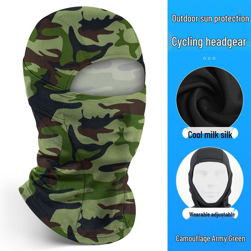 Quick-Dry Multifunctional Summer Cycling Face Mask: Breathable, Sun-Protective, Ice Silk Balaclava & Headband
