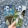 Case For iPhone 13 Mini 12 Pro Max 15 14 11 16 Pro Max Plus Aesthetic Cute Ghost Art Shockproof Matte Laser Back Covers