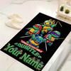 Custom 1Pc Ninja Turtles Flannel Personalized Rug Non Slip Floor Mat Soft Carpet for Living  Bedroom Office Home Decor Gift