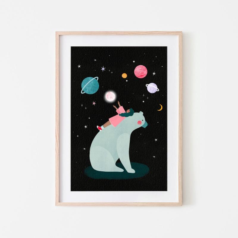 1pc Children's Day Art Poster Colorful Children's Animals Nature Landscape Botanical Illustration Children's Room Nursery Decor