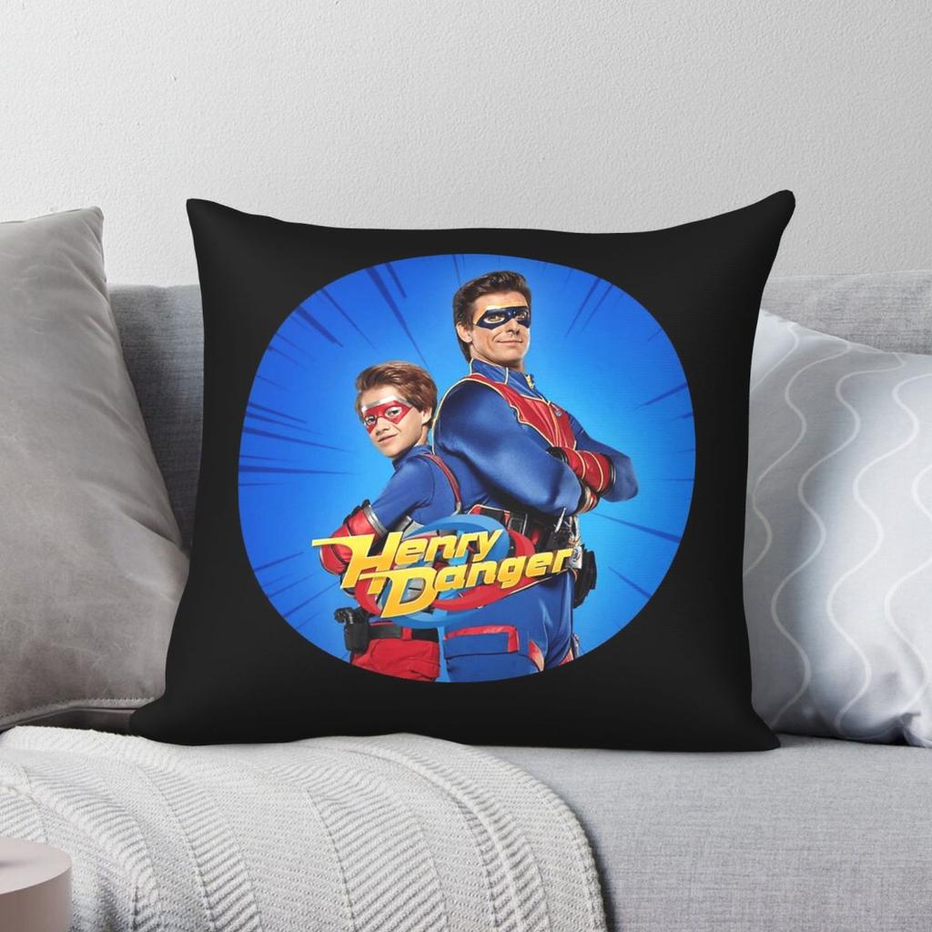 Henry Danger Captain Man Square Pillowcase Polyester Linen Velvet Printed Zip Decor Throw Pillow Case Sofa Seater Cushion Cover