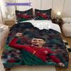 Ronaldo's Legacy Three-piece set (1 * duvet cover + 2 * pillowcase, without core) Soft and comfortable Duvet cover and pillowcase Bedding set