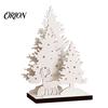 Decorative Wooden Hollow Sculptures LED Christmas Tree Tabletop Decor, Glowing Light Up Desktop Ornament Ornaments for Holiday Party And Festive Home