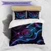 Set Lenzuola 3 Pezzi Stampato Manchester City Morbido Delicato sulla Pelle Lavabile Copripiumino e Federe Set Tutte le Stagioni Camera da Letto