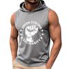 Men's Sleeveless Hoodie Lightweight Casual Hooded Tank Top Labor Day Graphic Print Muscle Fit Summer Shirt