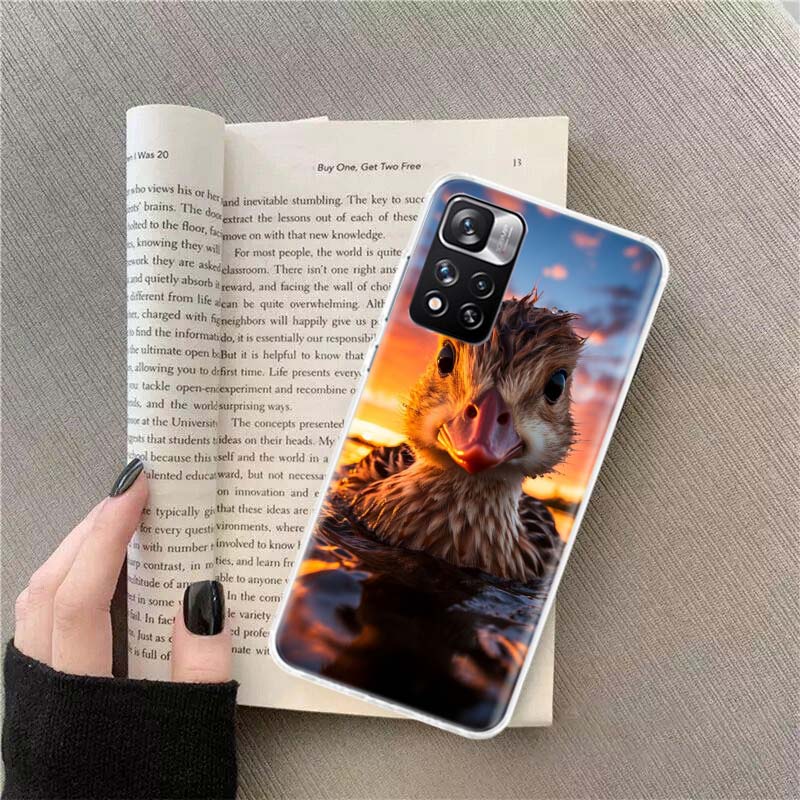 

Yellow Duck Phone Case For Redmi Note 13 12 Pro Plus 14 15 Pro 5G 11 11T 11E 11S 10 Pro 10S 9 9S Cover Cell Clear TPU Capa Cases Redmi Note 14 Pro 5G