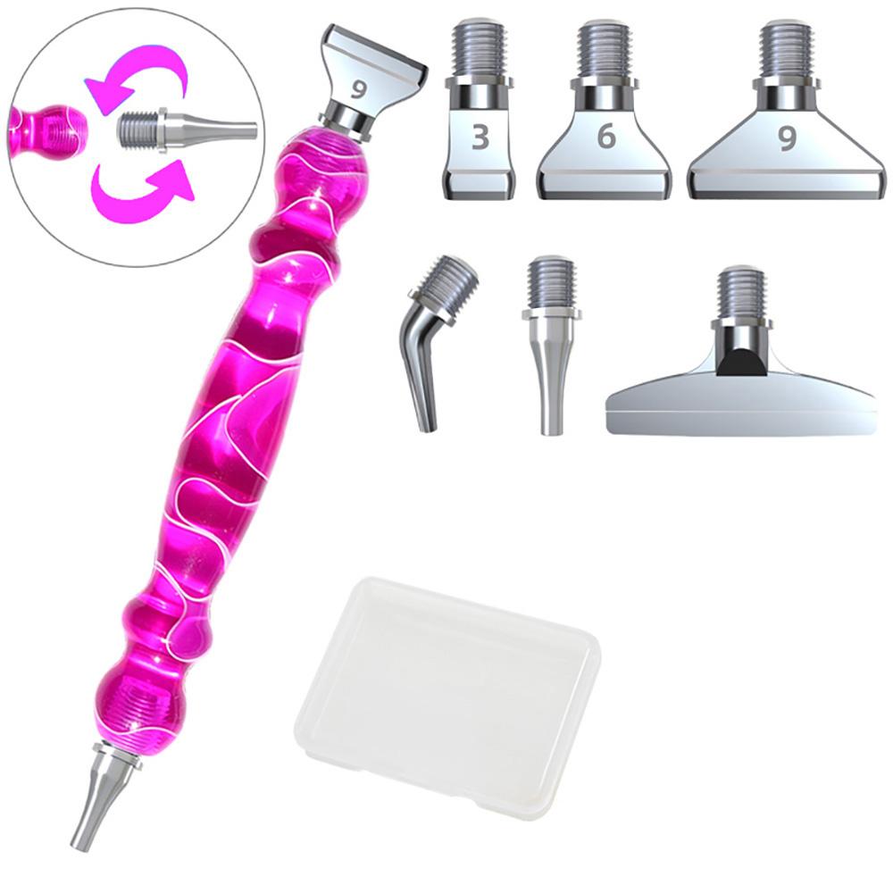 Special-shaped Resin Diamond Painting Pen Multi-placer Alloy Replacement Pen Heads Point Drill Pens Glue Clay DIY Nail Art Tool
