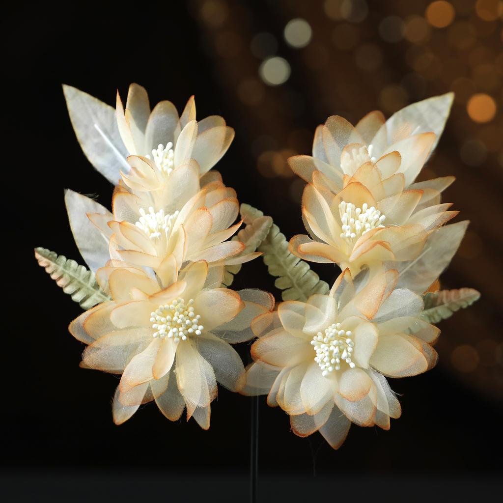 Flower Hair Clips Forks Chinese Hanfu Hair Accessories for Women Hairpin Fork Handmade Vintage Wedding Hair Jewelry Retro Crowns for Girl and Women