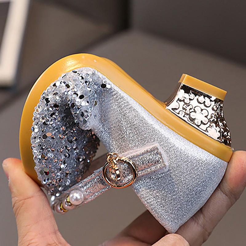 Chaussures à Talons Hauts En Cuir Mode Enfant, Chaussures De