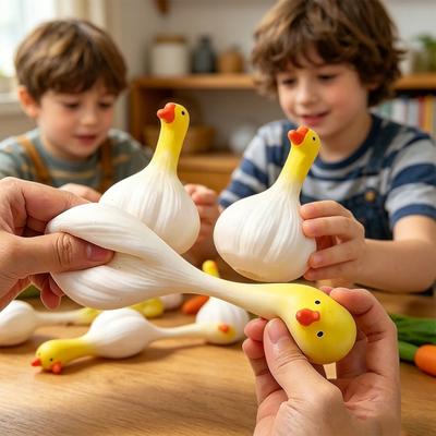 Stressabbau Knoblauch Ente Spielzeug Weiche Dehnbare Ente Kneten Sensorisches Spielzeug Konzentrationshilfe Handübung Entspannungsball Partygeschenke