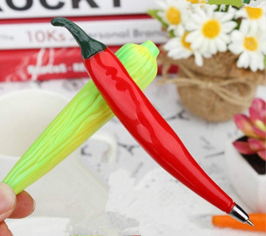 Vegetable And Fruit Shape Ballpoint Pen Creative Cartoon Stationery Pen With Magnet Ballpoint