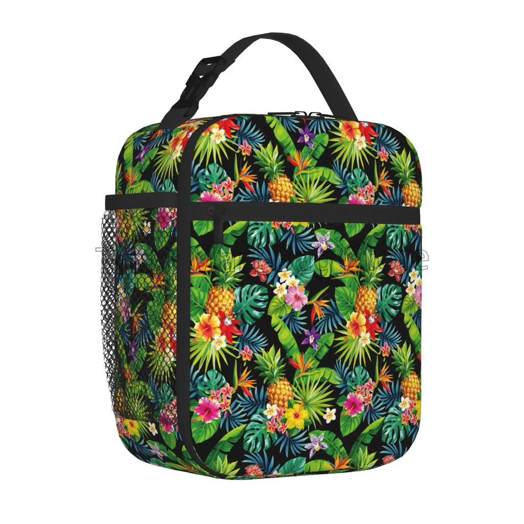 Pineapple Insulated Lunch Box Cute Kids Reusable Leakproof Cooler Lunch Tote Bag for Girls Boys Women School Work Picnic Beach