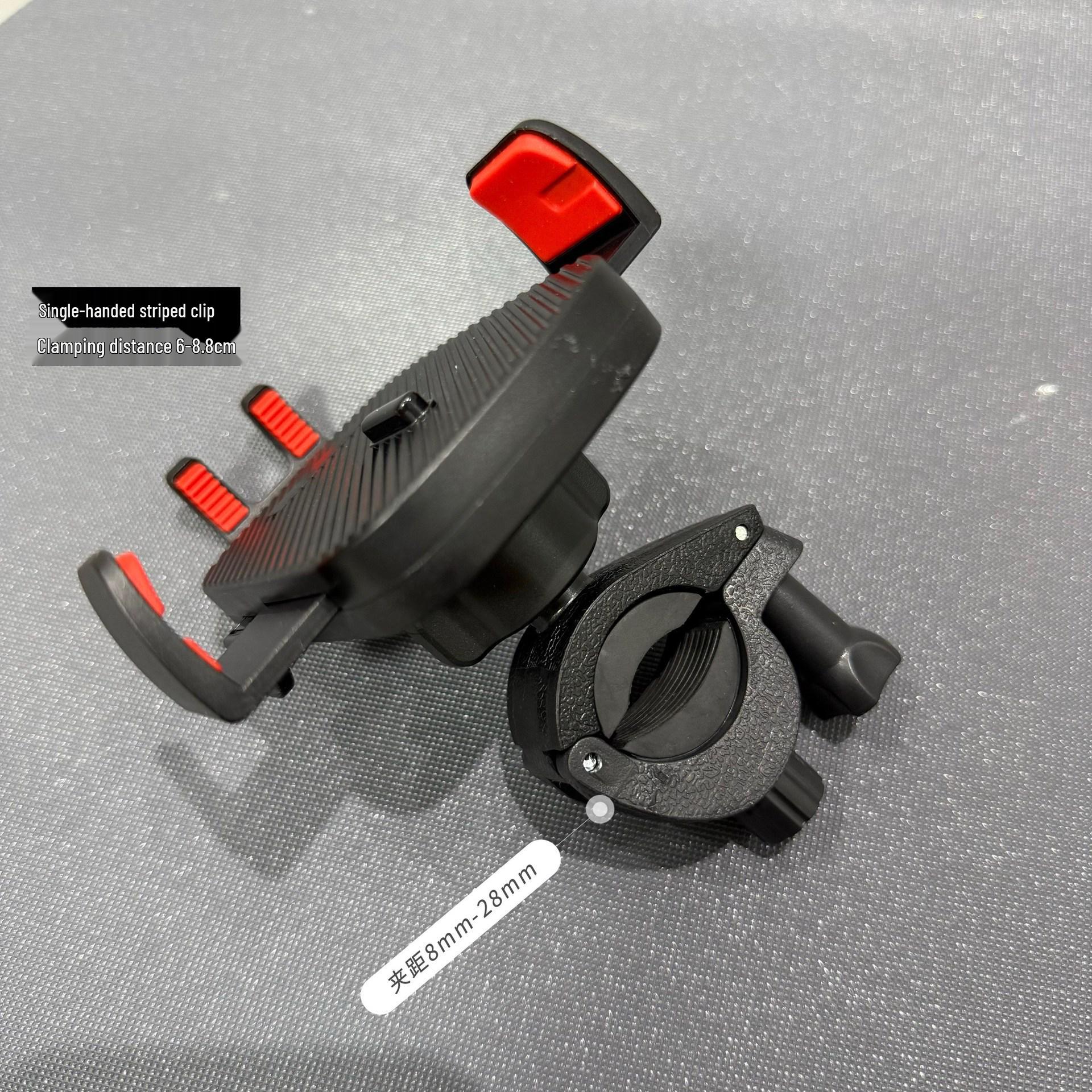 Universal Motorcycle Scooter Rearview Phone Holder Bracket - Shockproof, Reflective Mirror, Electric Vehicle Clip