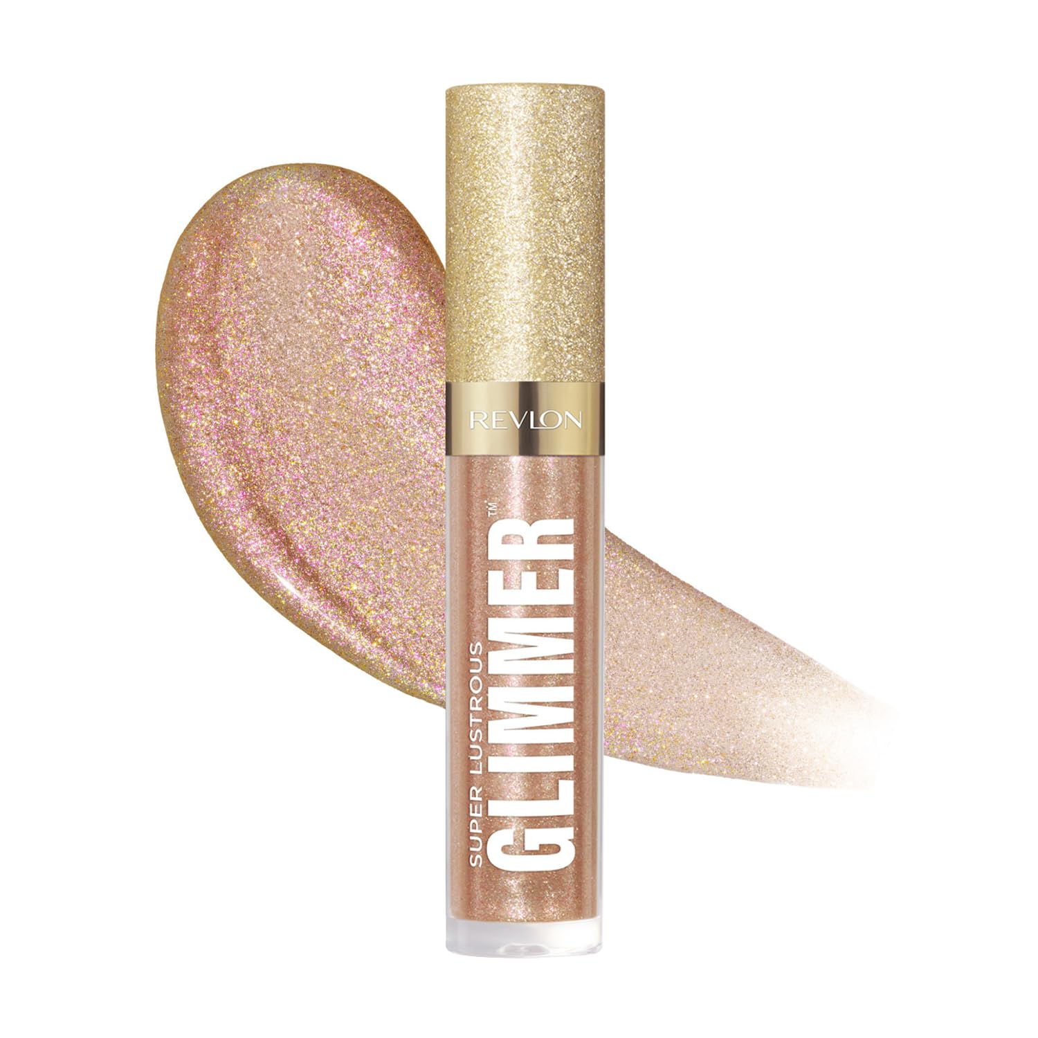 Revlon Super Lustrous Glimmer Gloss 004 Happy Gold Beige Lip Gloss Lipstick Moisturizing Hour 3.8mL