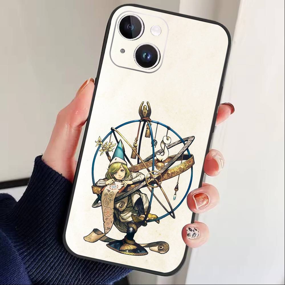 

H-Atelier of Witch Hat Phone Case For iPhone 16,15,14,13,12,17,Pro Max,Plus Silicone Black Case iPhone12PROMAX