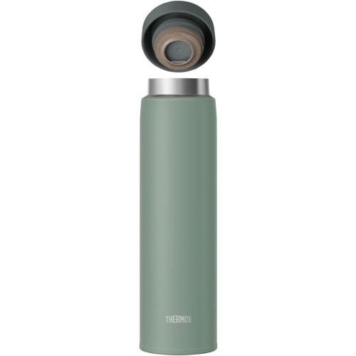 Thermos Water Bottle, Vacuum Insulated Mobile Mug, 600ml, Leaf Green, Few parts and easy to clean, Screw type that closes securely, Packing shape that