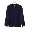 Autumn and winter new cotton crew neck sweater solid color loose casual men's and women's tops