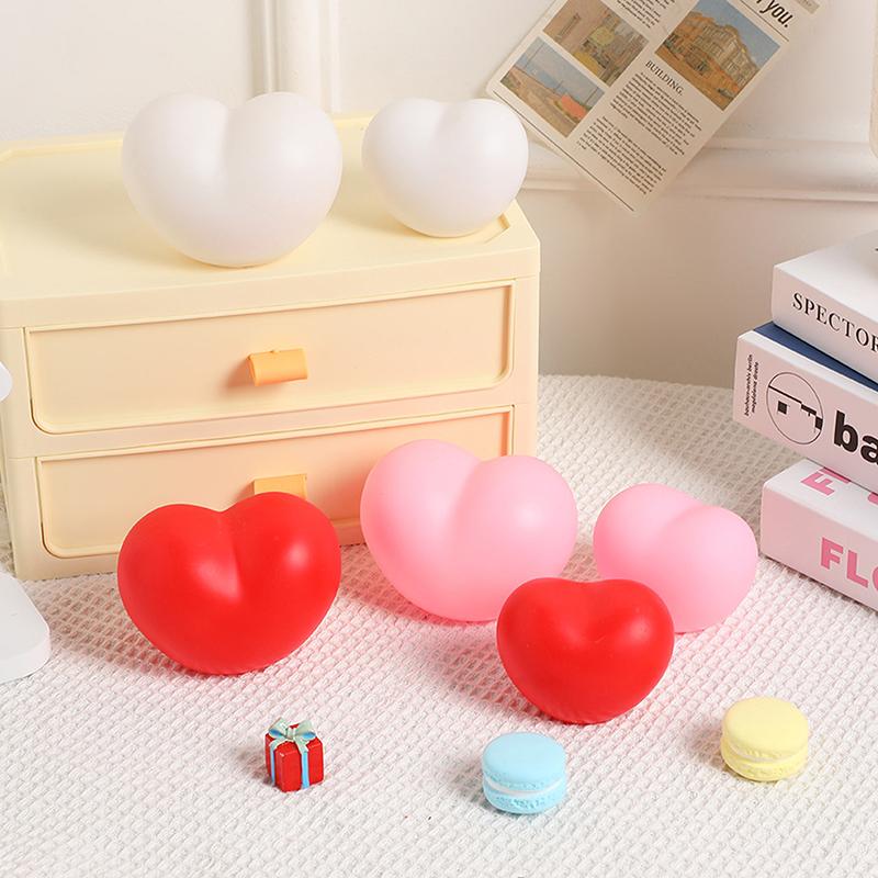 1 stk Søt Hjerte Nattlys Vinyl LED Sovelampe Nattbordslampe Touch Barnerom Nattlys For Barnerom Gratulerer med dagen Gave