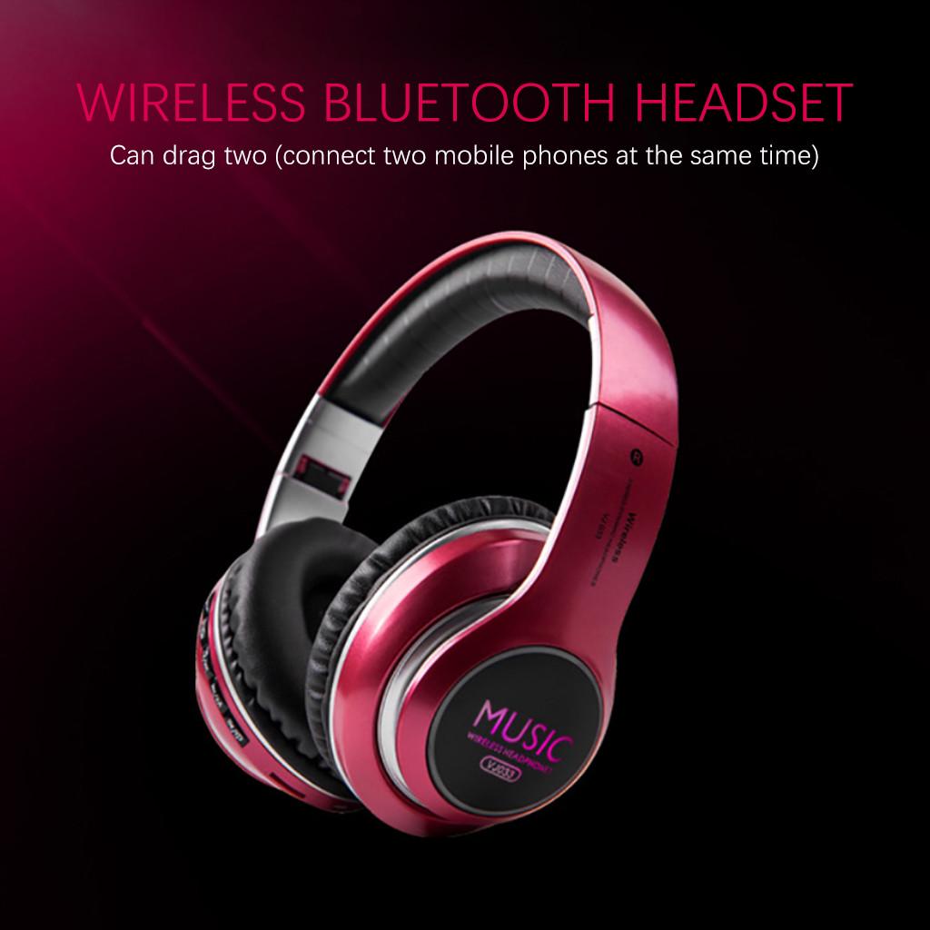 

VJ033 Складная светодиодная беспроводная гарнитура BT Музыкальная спортивная вилка Беспроводная гарнитура с героями мультфильмов