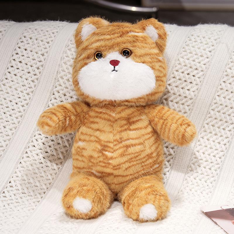 Bib cat doll plush toy kitten doll child soothing rag doll girl birthday gift