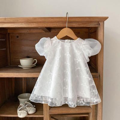 Summer Infant Girls' Princess Dress: 0-4 Years, Bubble Short-Sleeve, Cotton Lace