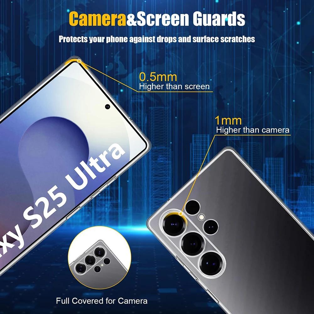 Ultra Thin Soft Transparent Phone Case For Samsung S26 Ultra S25 Plus S24 FE S23 S22 S21 FE S25 Edge Shockproof Protection Cover